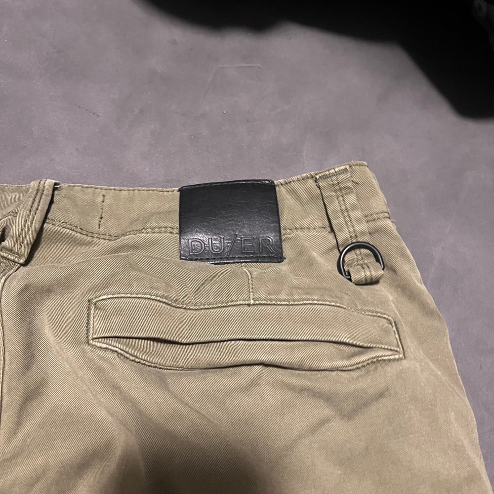 DU/ER Live Free Adventure Pants Mens 32x32 Olive‎ Green Stretch Performance - Picture 5 of 10